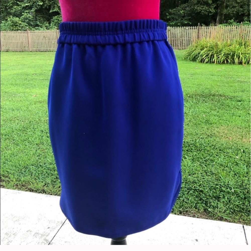 J. Crew Crepe Pencil Skirt Blue size 2